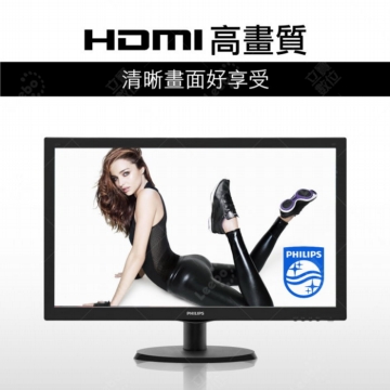 #螢幕 PHLIPS 22型FULL HD LED顯示器．監控螢幕．電腦螢幕．LED螢幕．可壁掛式．支援D-sub．HDMI．